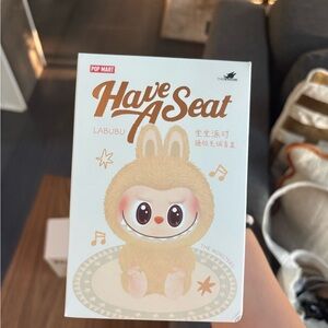 Pop Mart Labubu Have A Seat Doll - Cream , Sealed blind box Authentic